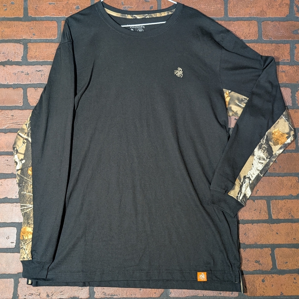 Legendary Whitetails Men's XLT Camo Deer Long Sleeve Crewneck